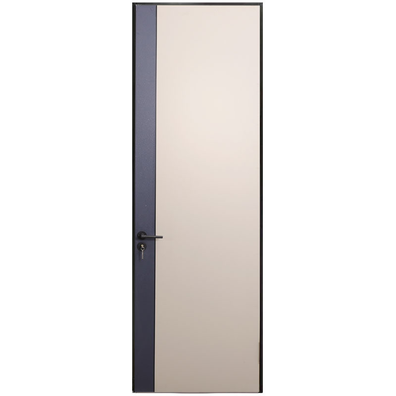 圣开窄边门窄框木门卧室门现代轻奢简约铝木生态门拼接色极窄门