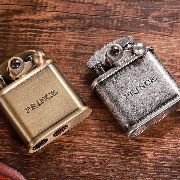 新品日本进口王子prince科乐比怀旧纯铜煤油打火机煤油打火机