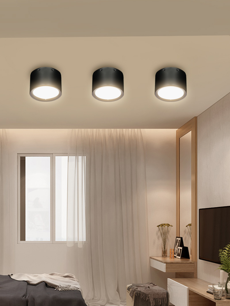 雷士led明装筒灯 6瓦9w15w商用玄关过道灯3寸5寸北欧吸顶吊线筒灯