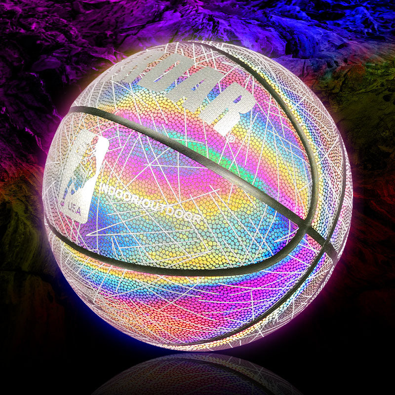 反光发光篮球夜光星空月亮白色7号限量网红篮球