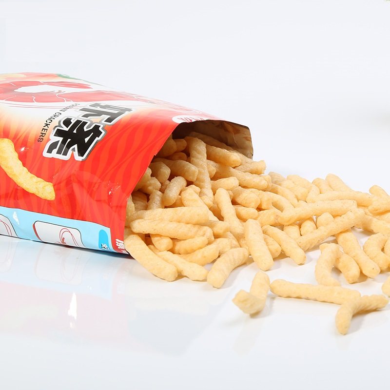 四洲虾条80g膨化食品4种口味零食烧烤原味芥末膨化食品