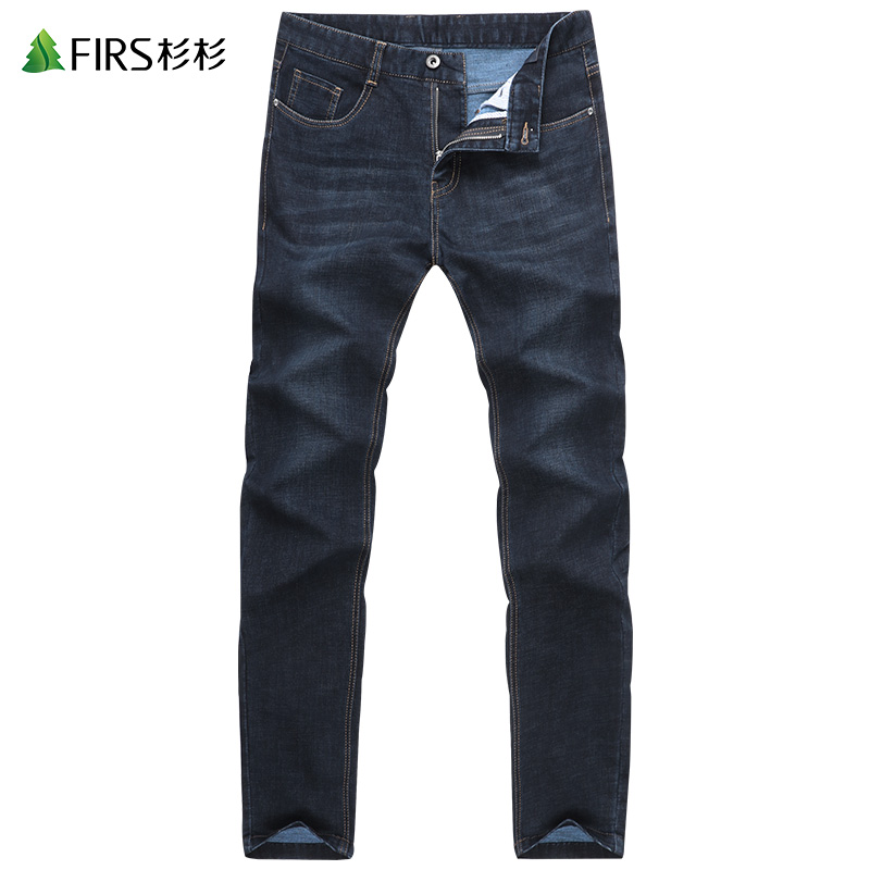 杉杉男装牛仔裤男2022春季新款棉弹抗皱宽松中腰水洗男士长裤子