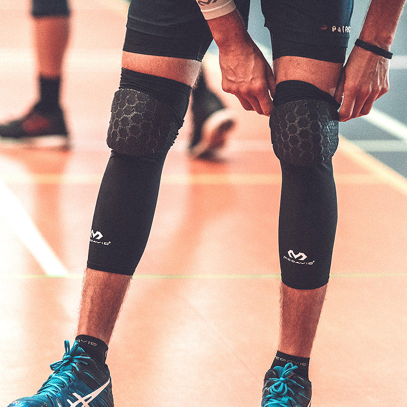 美国迈克达威mcdavid长款加厚防撞hex篮球男女运动运动护膝