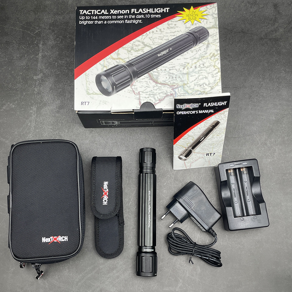 nextorch纳丽德rt7氙气强光手电筒18650电池黄光战术 选配led灯头