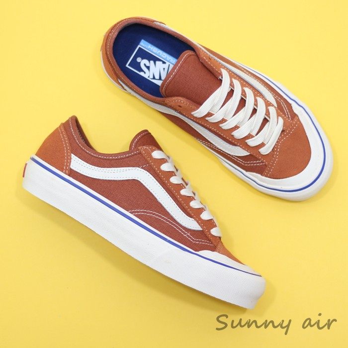sunny现货 vans style 36 sf脏橘色复古男女板鞋vn0a3mvlvla