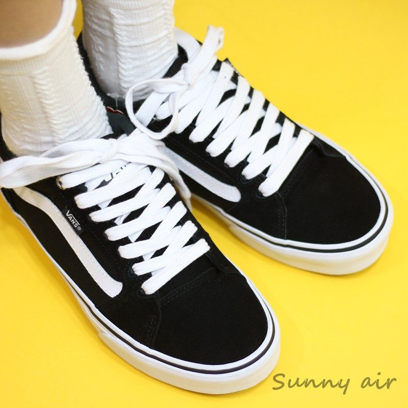 sunny现货vans黑白低帮经典男鞋运动休闲帆布板鞋板鞋