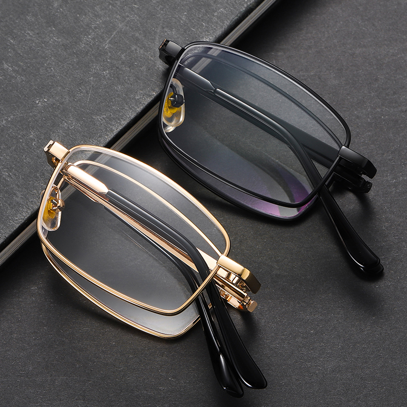 智能变焦老花眼镜男女防蓝光远近两用高清自动调节度数折叠便携式