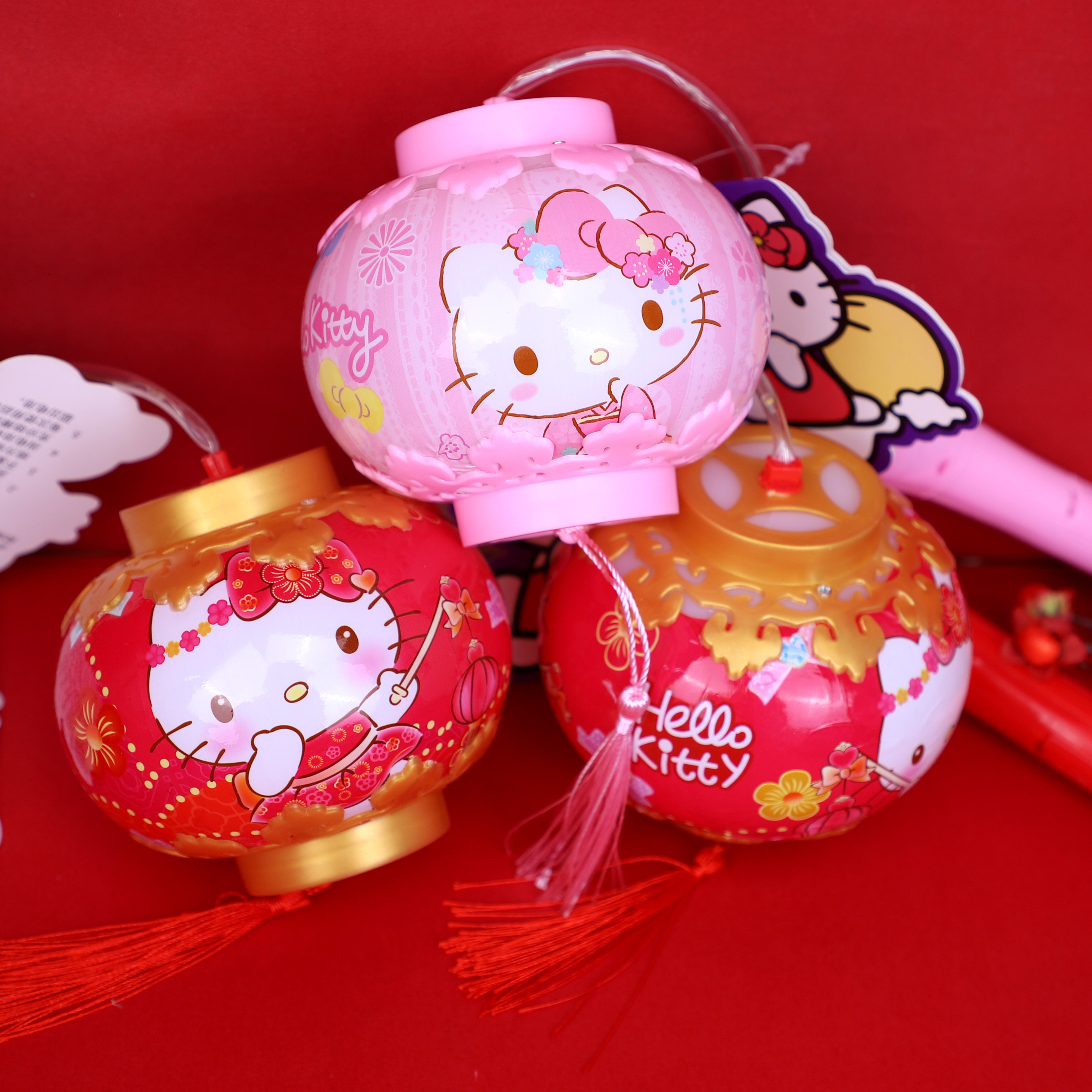 儿童灯笼中秋节创意凯蒂猫音乐发光花灯hellokitty灯笼