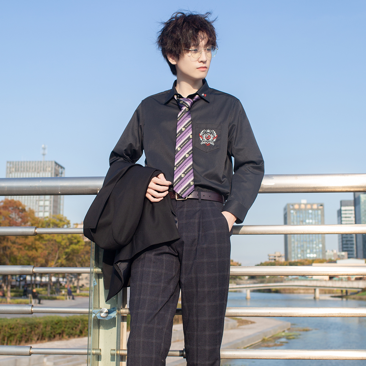 现货放学后御川格裤dk制服男生校服日系学生学生校服
