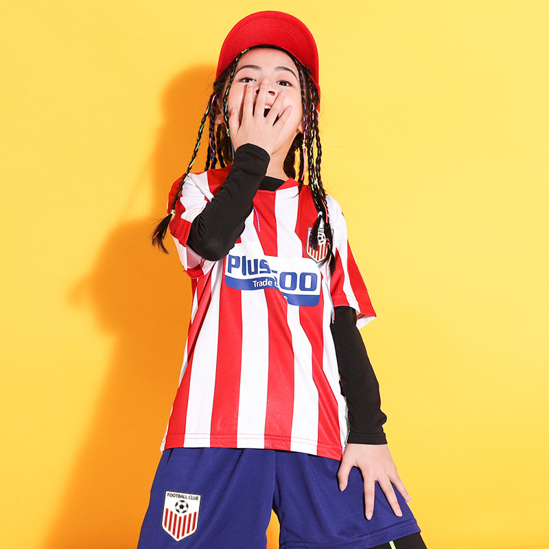 足球儿童套装男女女孩比赛训练阿根廷梅西队服足球服