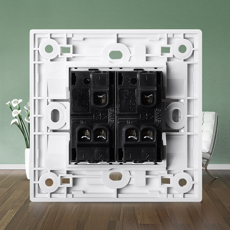 西门子双开双开关插座面板品宜雅白家用电灯墙壁二开双控开关