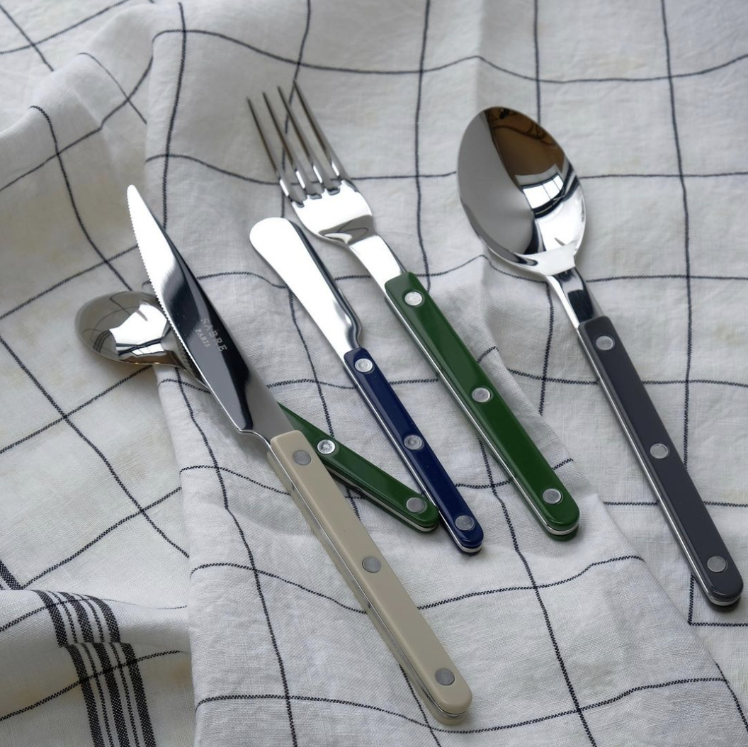 法国正品sabreparis墨绿色亮面西餐餐具套装刀叉西餐餐具套装
