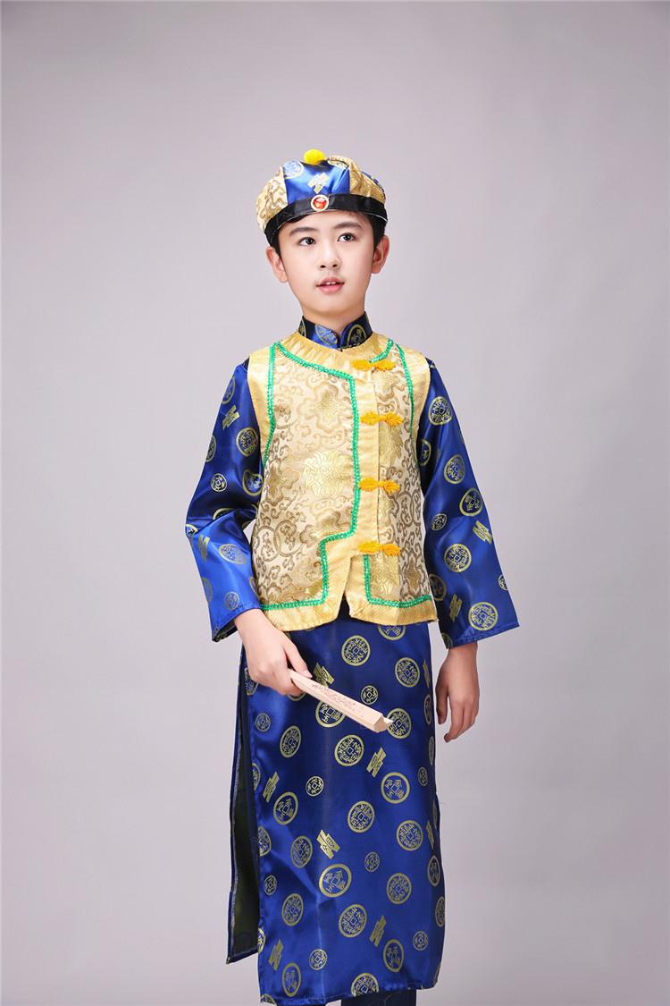 儿童古装服装男童清朝皇帝太子阿哥贝勒大臣儿童演出服