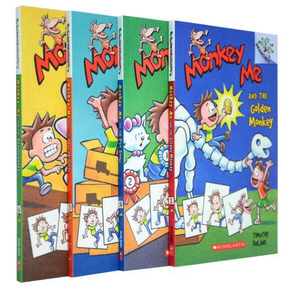 monkey me 猴子男孩英文原版4册 scholastic branches