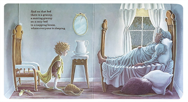 【 送音频】英文原版绘本 the napping house 打瞌睡的房子纸板书 2-6