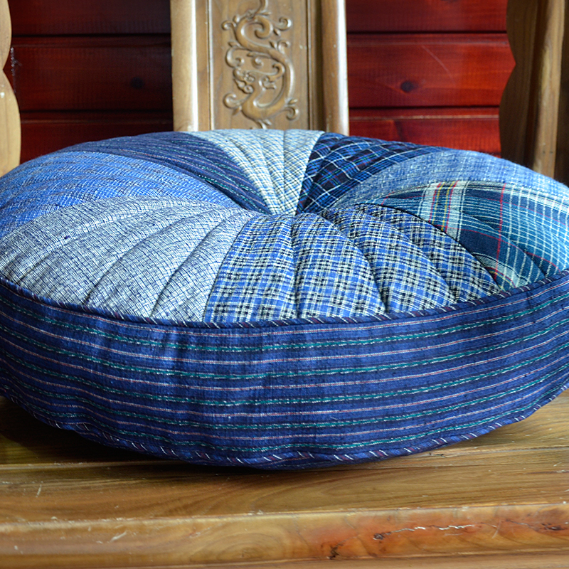 土布拼布蒲团加厚加大坐垫榻榻米垫布艺拜垫打坐会所茶楼瑜伽垫