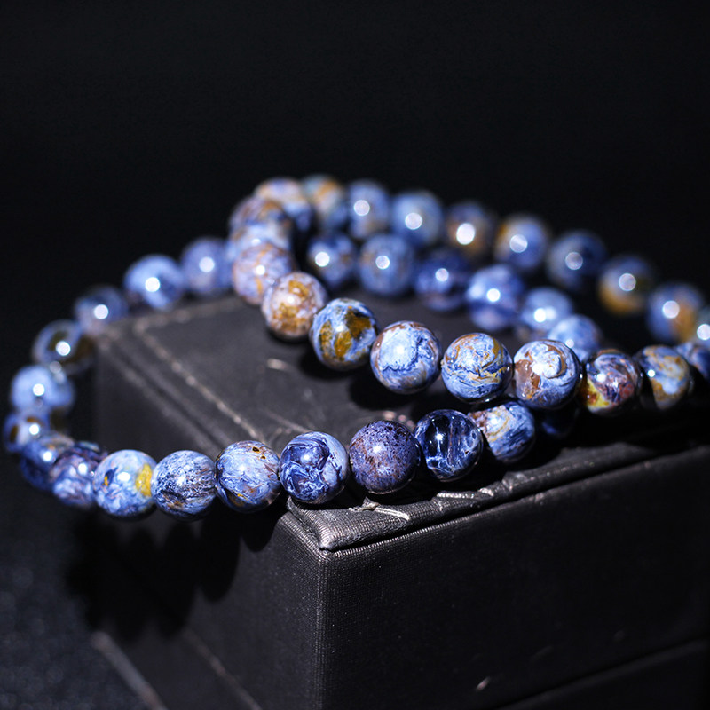 彼得石单圈手链女情侣款首饰星空宝石木变石送礼物饰品淅川料