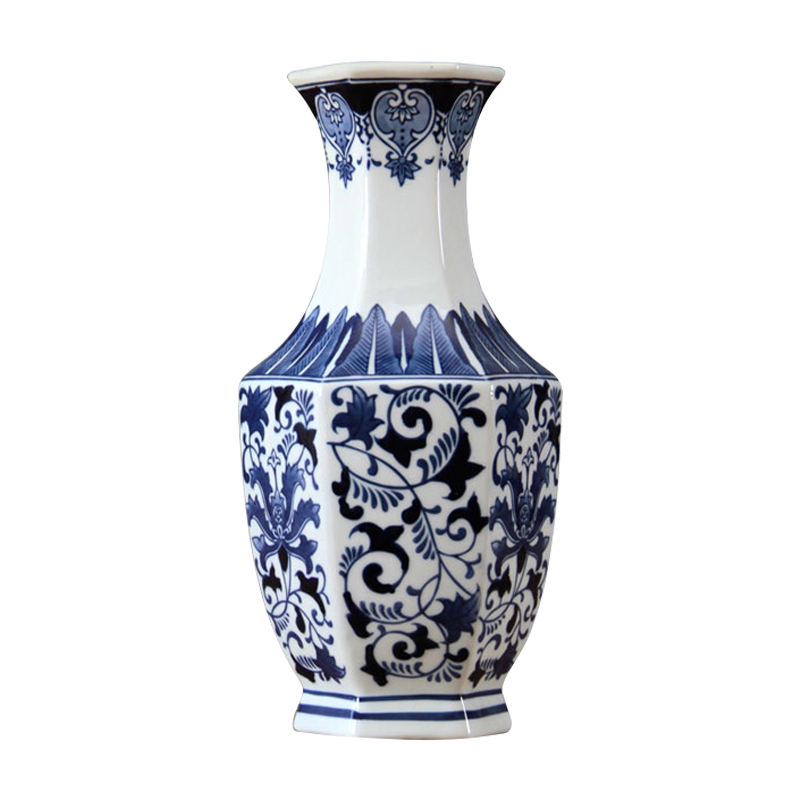 陶瓷摆件花瓶青花瓷花插摆设工艺品家居储物罐新中式花瓶