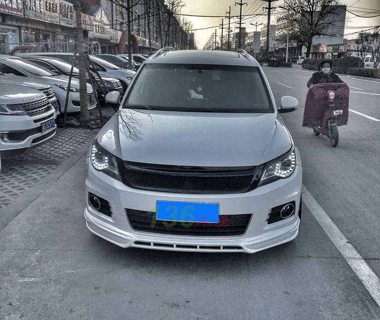 途观12年小包包围前唇tiguan改装前扰流前下巴汽车包围