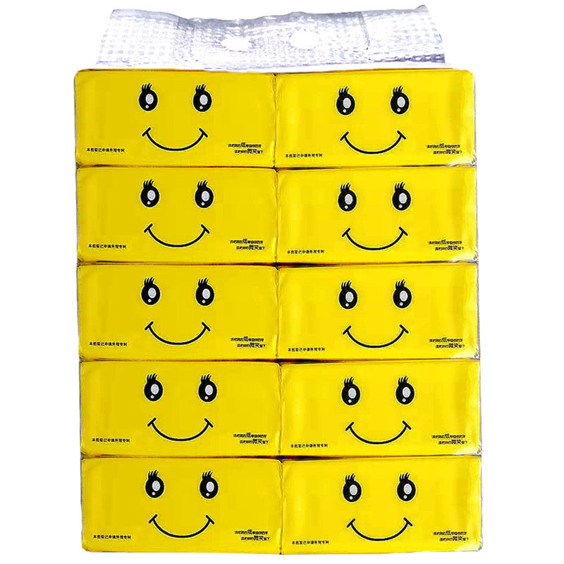 瑶瑶家家用实惠装抽纸十连包4层抽取式原木浆迷你随身便携面巾纸