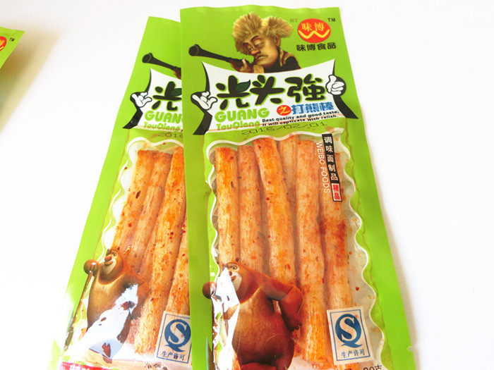 桂之福 光头强 之打熊棒23g克 辣条 8090后怀旧零食 面筋休闲食品