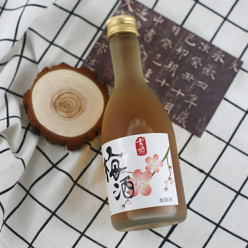 梅酒梅子坂町日式雪姬日本清酒355ml4瓶装包邮料酒