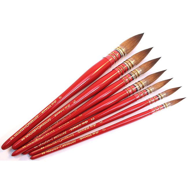 达芬奇德国v66野生貂毛水彩水彩画画笔限定定版水粉