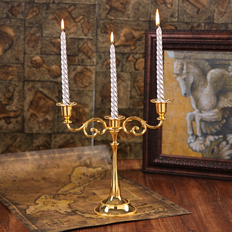 蜡烛欧式螺纹包邮婚庆螺旋长烛10寸烛台金银香薰蜡烛