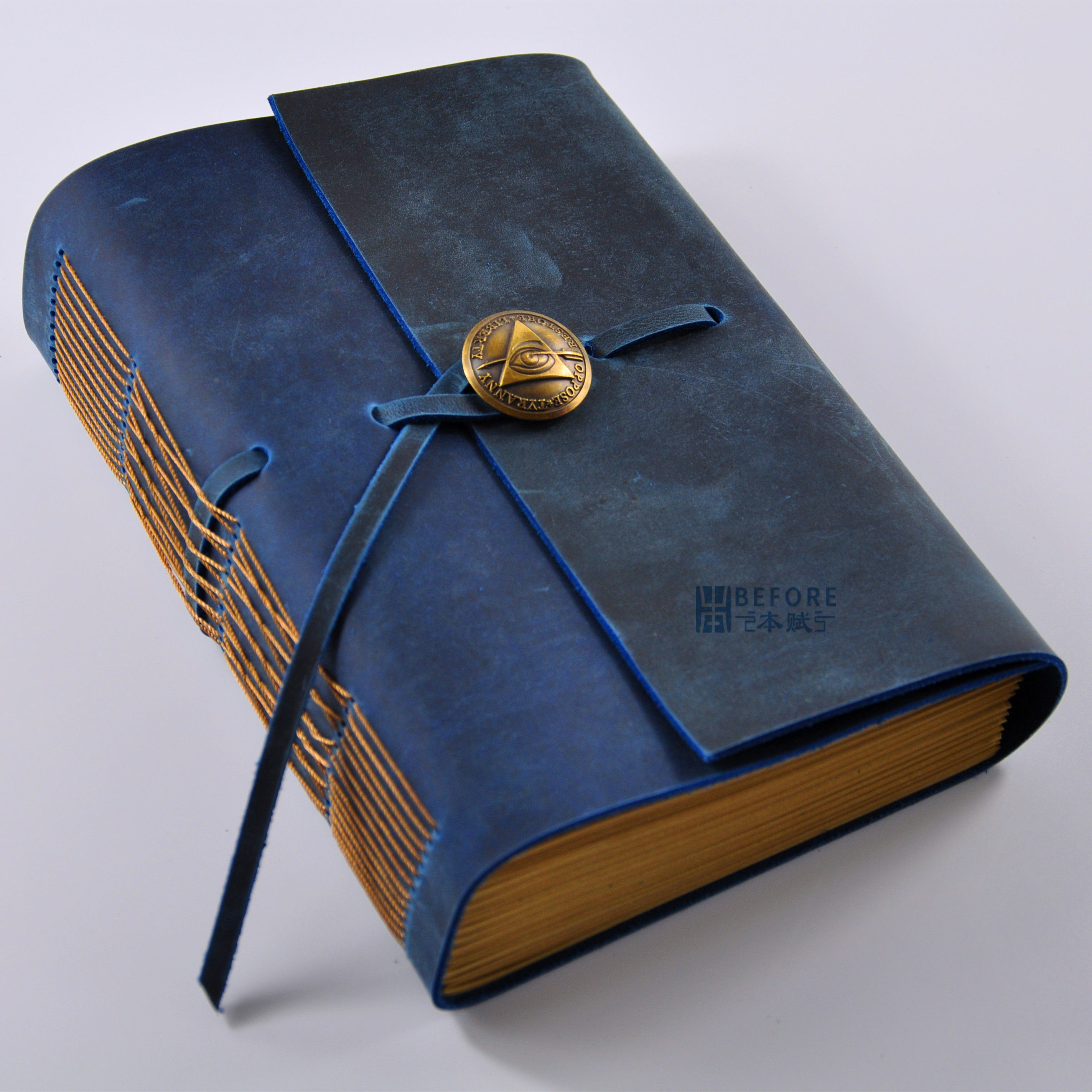 牛皮a5记事本旅行账本复古欧式日记本真皮手工笔记本