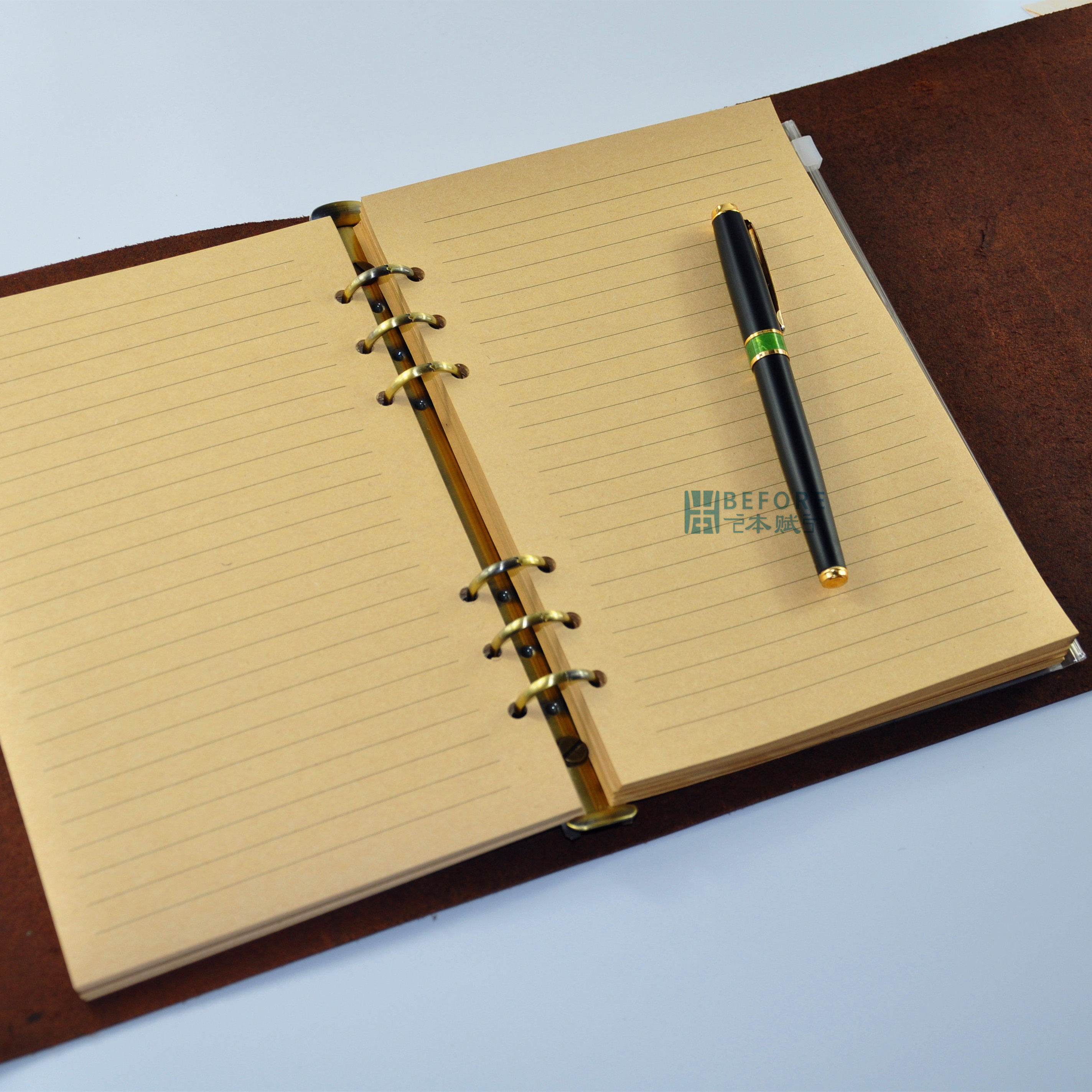 活页本6孔手工牛皮本复古欧式记事本日记潮流日韩旅行手账本真皮