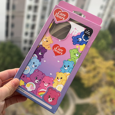 苹果韩国carebears爱心iphone13promax机壳双层12套潮女手机保护套