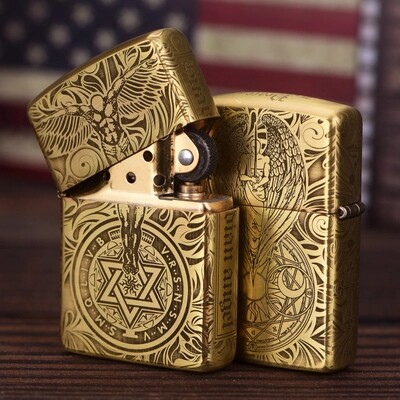 zippo打火机正版 芝宝纯铜守护天使 zppo正品旗舰店原装之宝zipoo