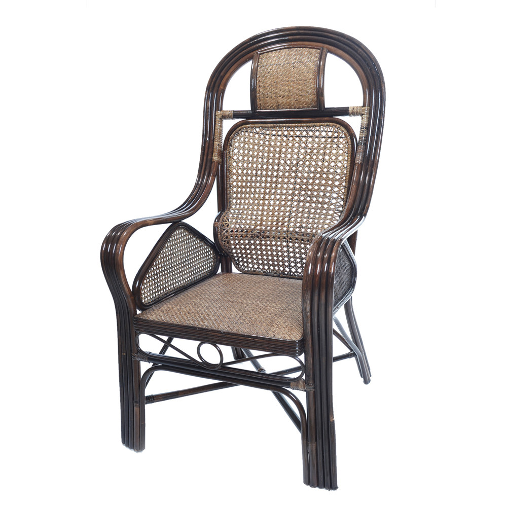 老板藤椅太师椅送礼老人枕头藤办公椅高背腰枕家用印尼竹藤椅