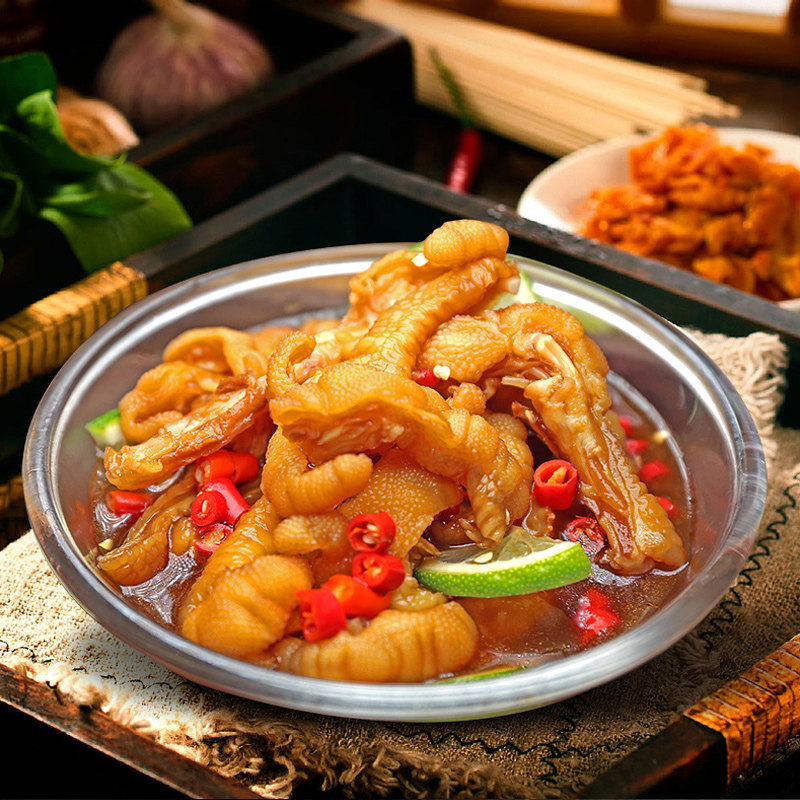 鸡爪喜爱酸辣无骨网红柠檬即食小吃脱骨去骨鸡肉零食