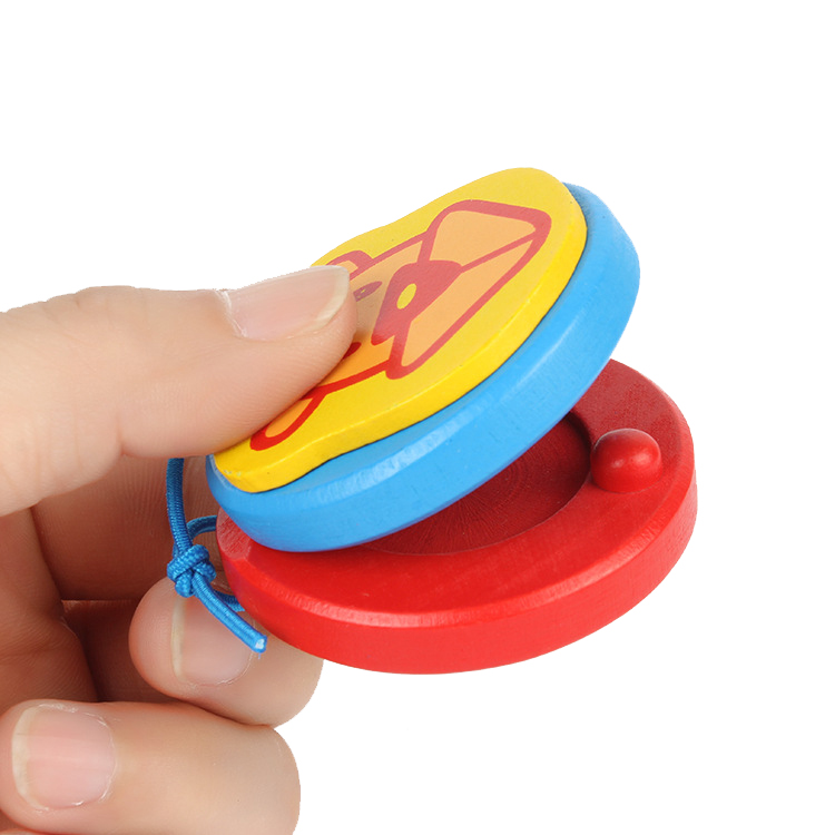 奥尔夫儿童打击乐器木质卡通响板动物圆舞忙碌diy打击乐器