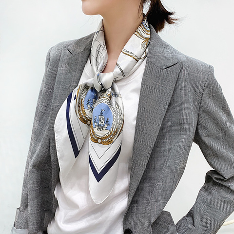 丝巾女士春夏小方巾杭州丝绸 韩国空姐春秋装饰百搭领巾围巾职业