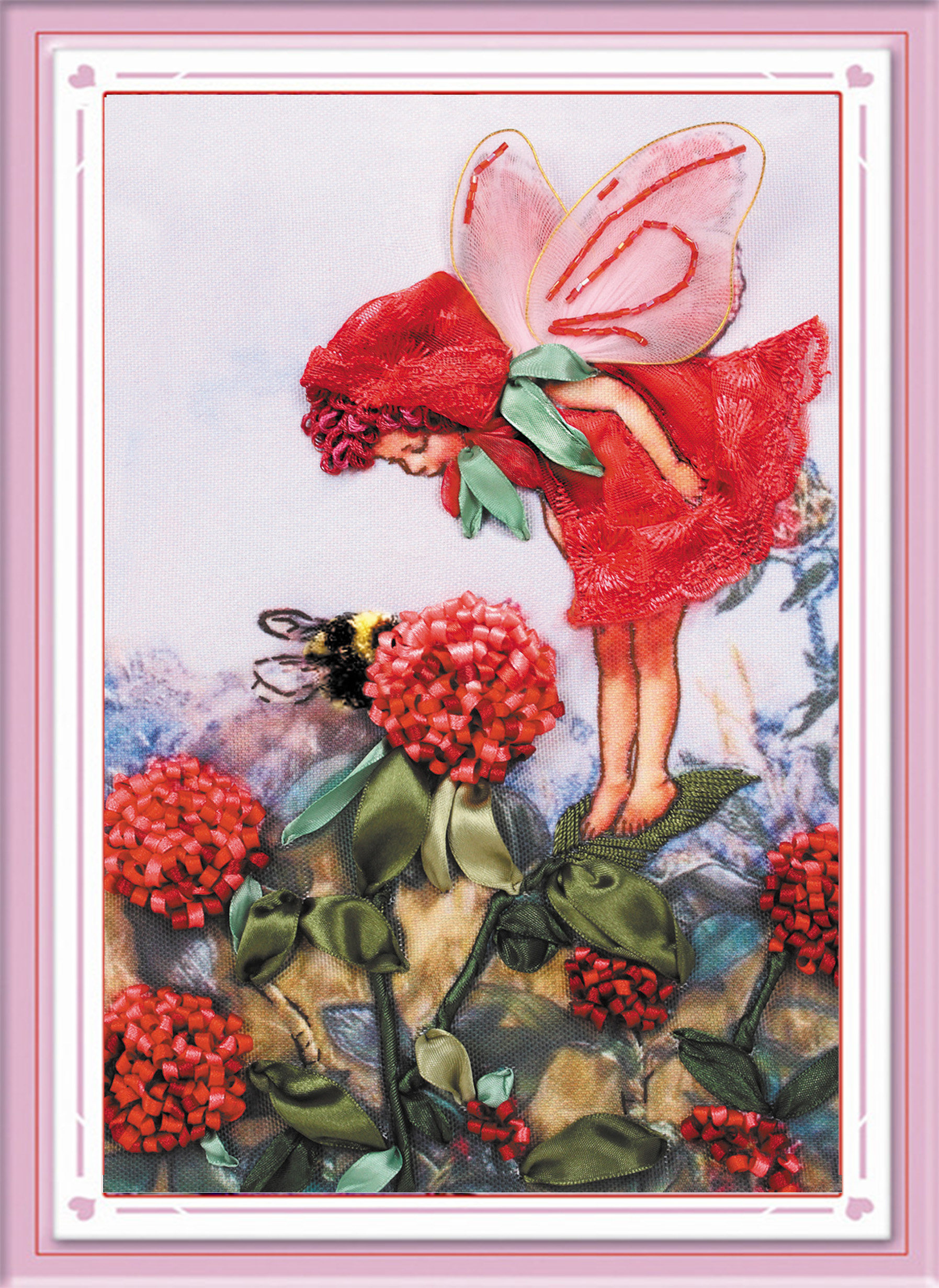 丝带小幅十字绣成品绣非立体包立体材料diy自绣十字绣套件