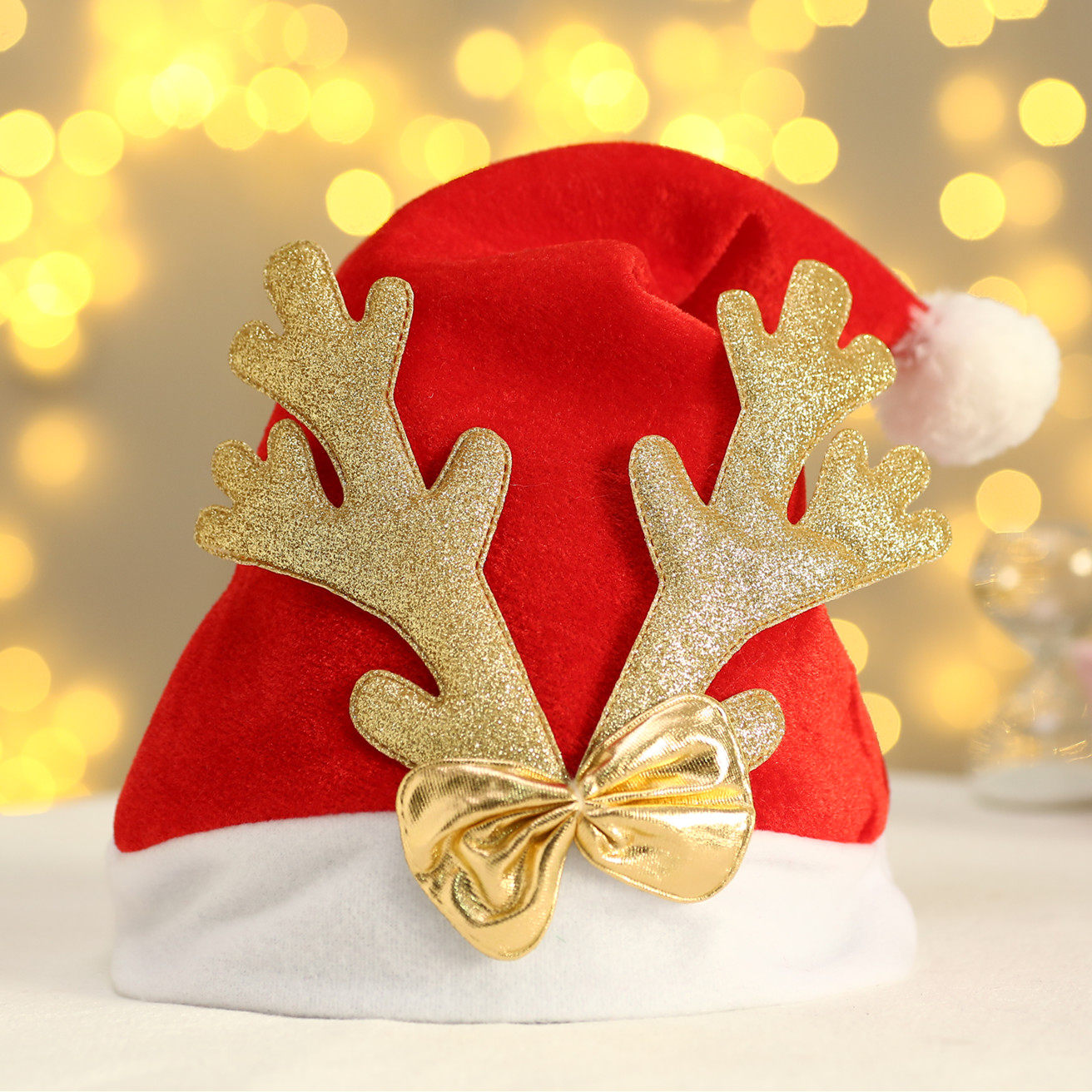 圣诞节装饰品装扮圣诞帽儿童成人帽子头饰发饰麋鹿角节日礼品礼物
