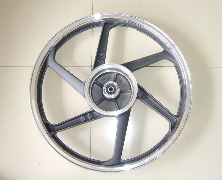 新大洲本田摩托车配件12552前面鼓刹钢圈黑色轮毂摩托车轮毂