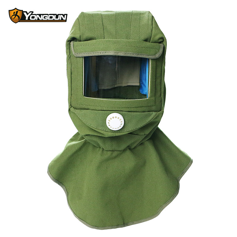 防雾防尘面具防工业粉尘披肩喷砂帽打磨喷漆全面罩防护面罩防灰尘