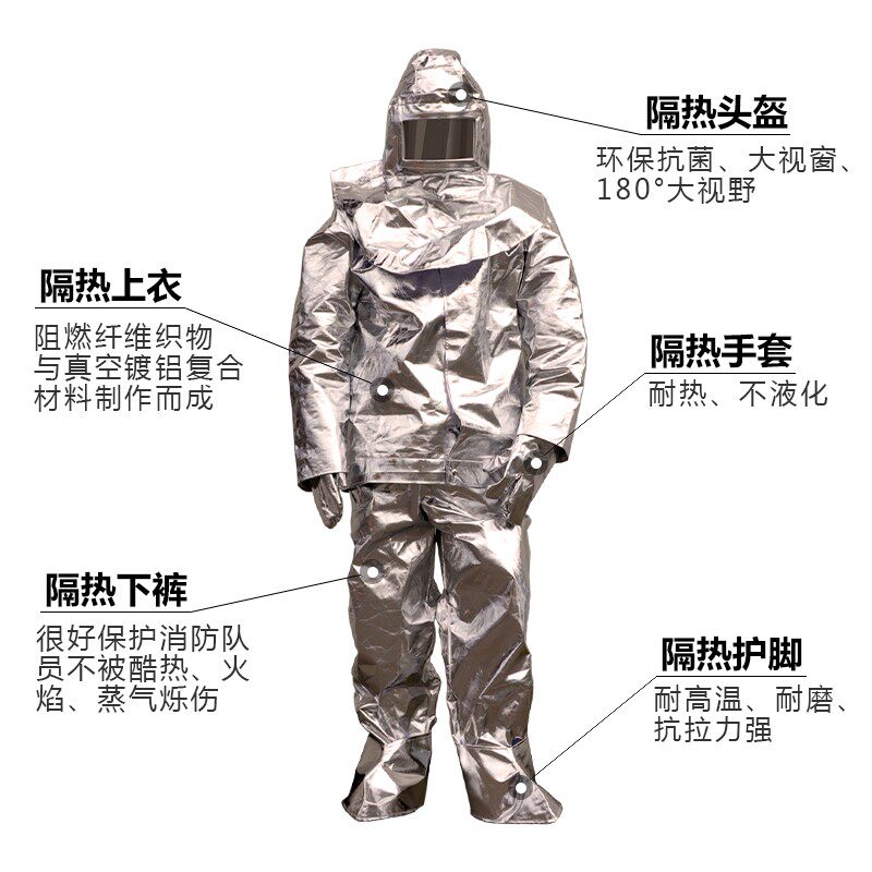 消防隔热500度1000度耐高温劳保防护工作服防烫防火消防服