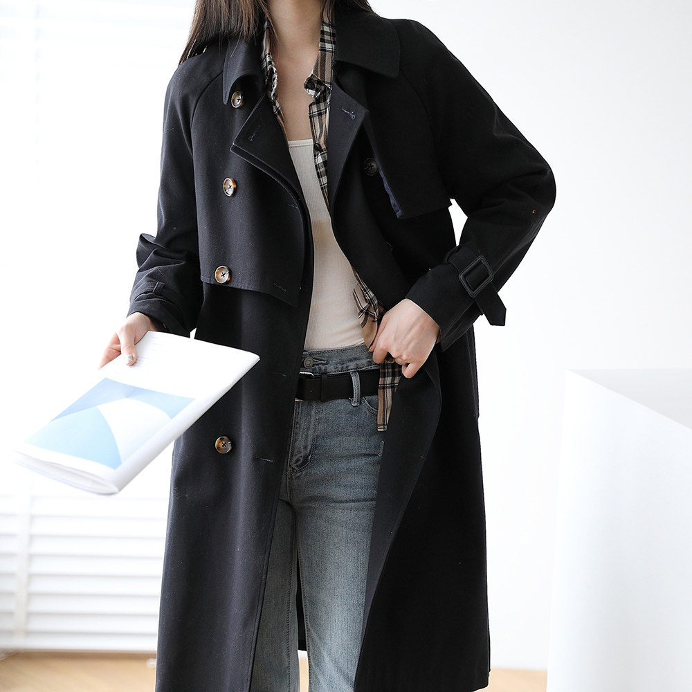 2019秋季新款风衣女韩版中长款学生休闲小个子矮网红外套女英伦风