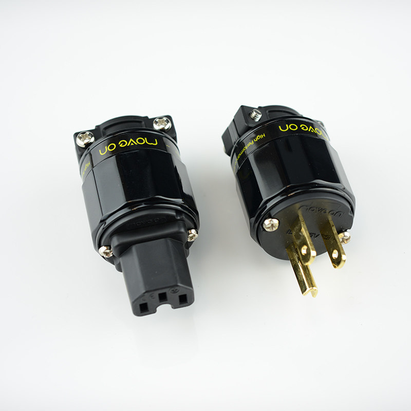 moveon牧风p3200紫铜镀铑发烧级音响插头