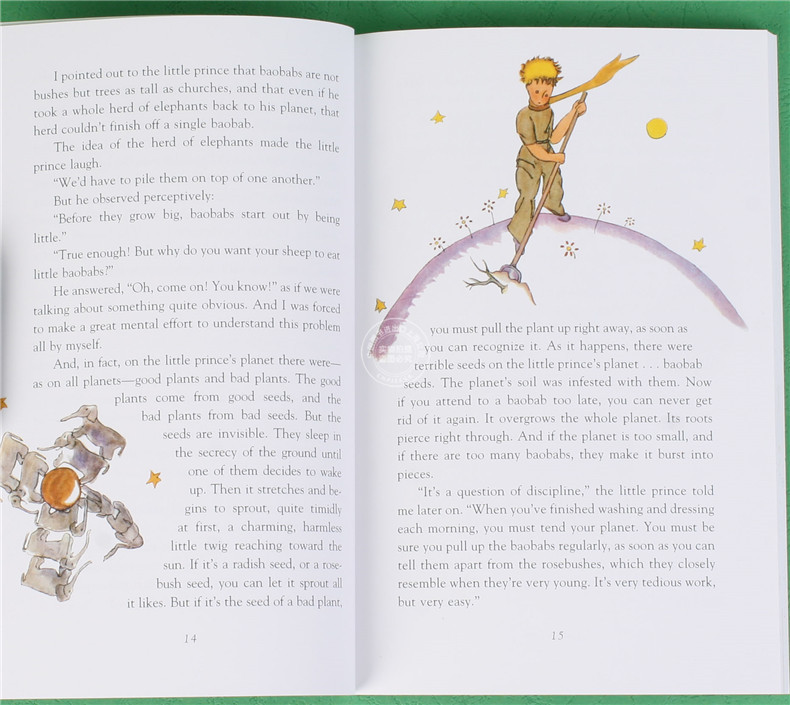 现货小王子英文原版thelittleprince全彩页插图版安托万德圣埃克