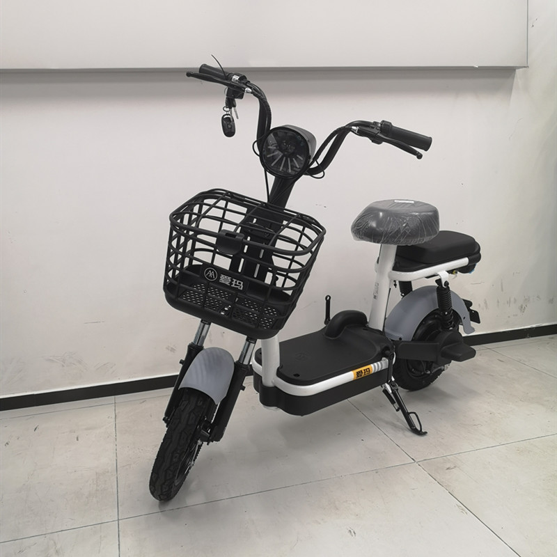 爱玛电动车比熊真空小型男女电动自行车48v12a锂电电动自行车