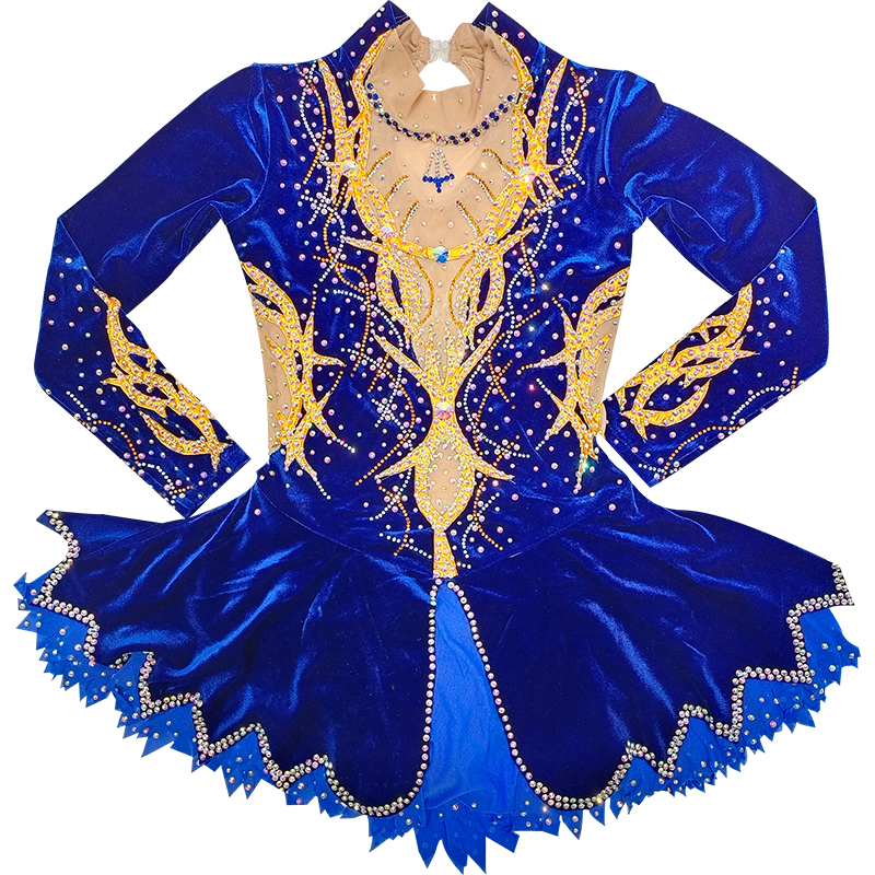花样滑冰表演衣服儿童全套训练女童旗袍专业溜冰滑冰服