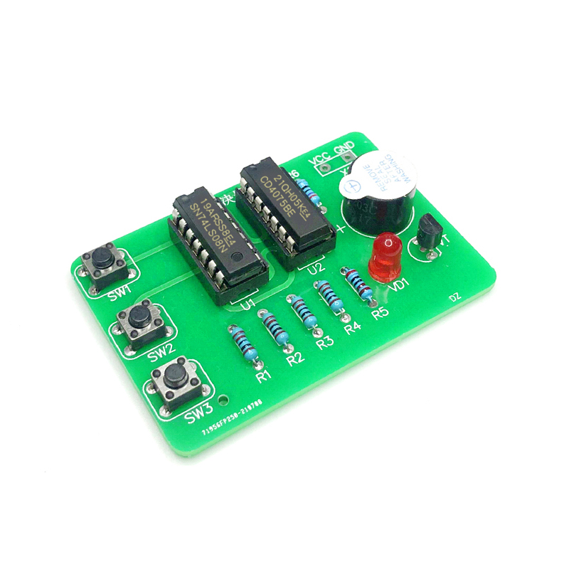 三人表决器焊接套件3人投票74ls08cd4075数字电路实训diy套件