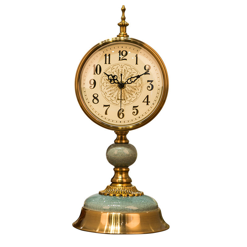 欧式钟表座钟摆件客厅摆钟桌面创意复古时钟座钟