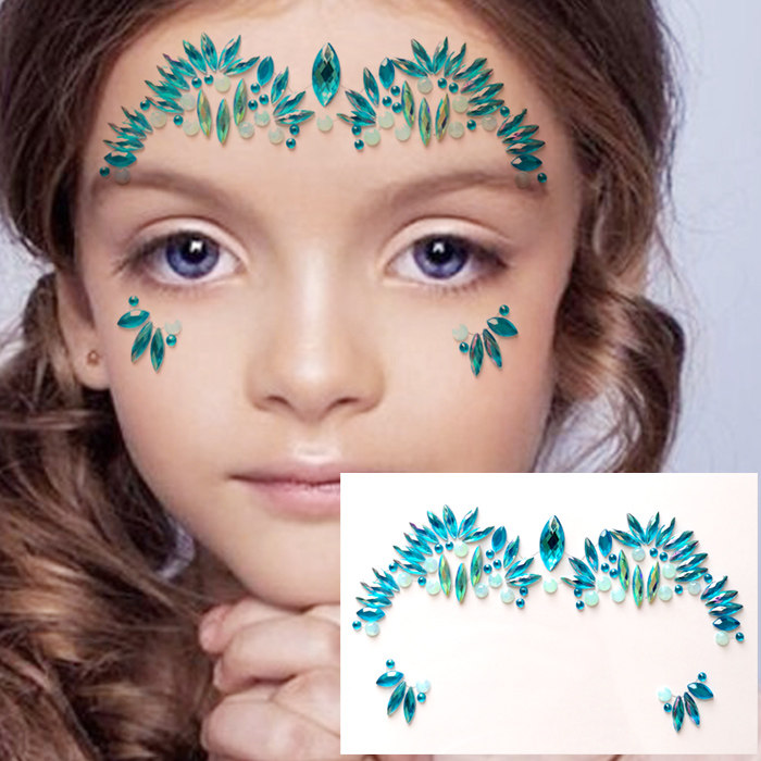 元旦脸贴钻化化妆贴纸脸部装饰眼部儿童舞台化妆