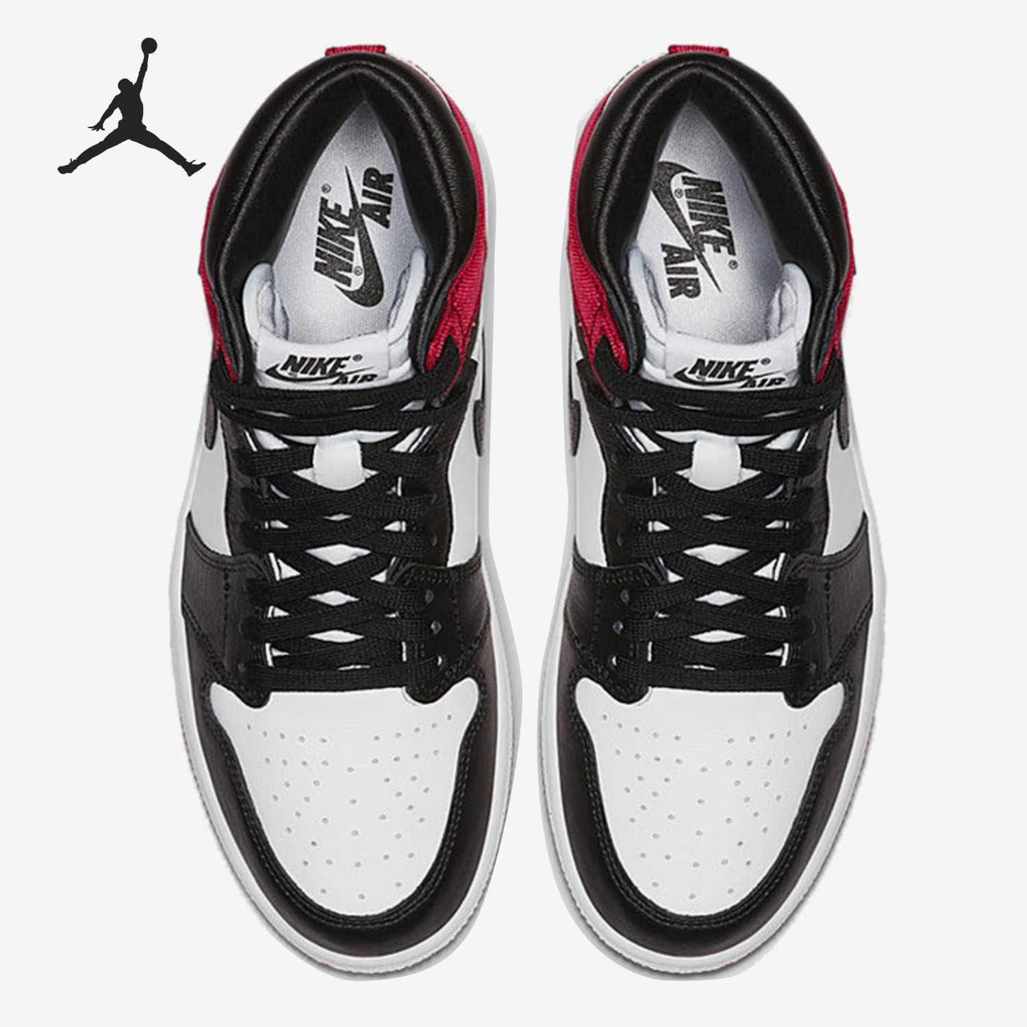 nike jordan 红丝绸黑脚趾篮球鞋 aj1 cd0461 air 016 耐克正品